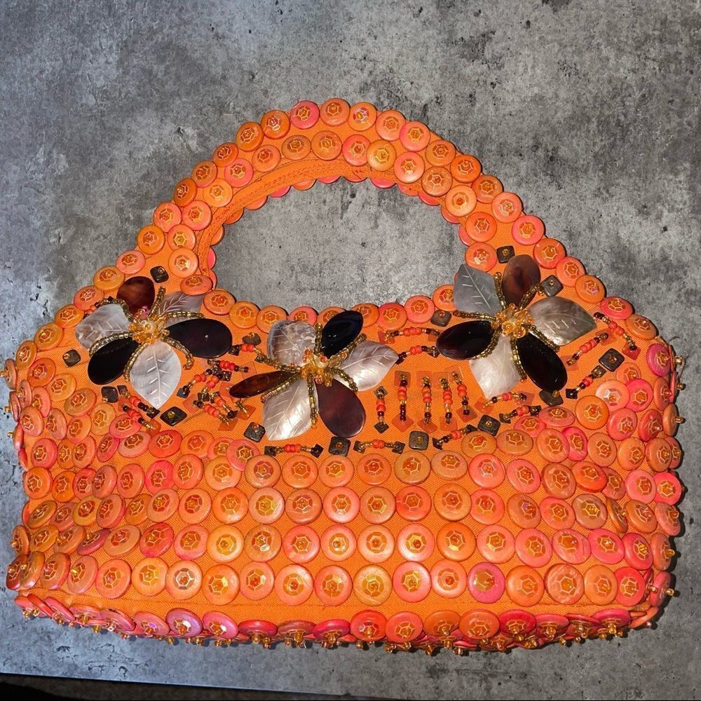 POMME d'orenge orange mini shell bag